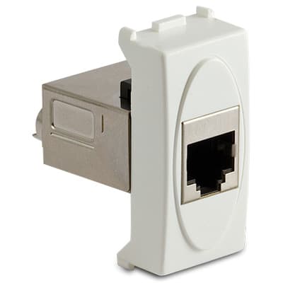 MASTER SRL - MST36221 MODO PRESA RJ45 CAT.6 SCHERMATA BIANCA