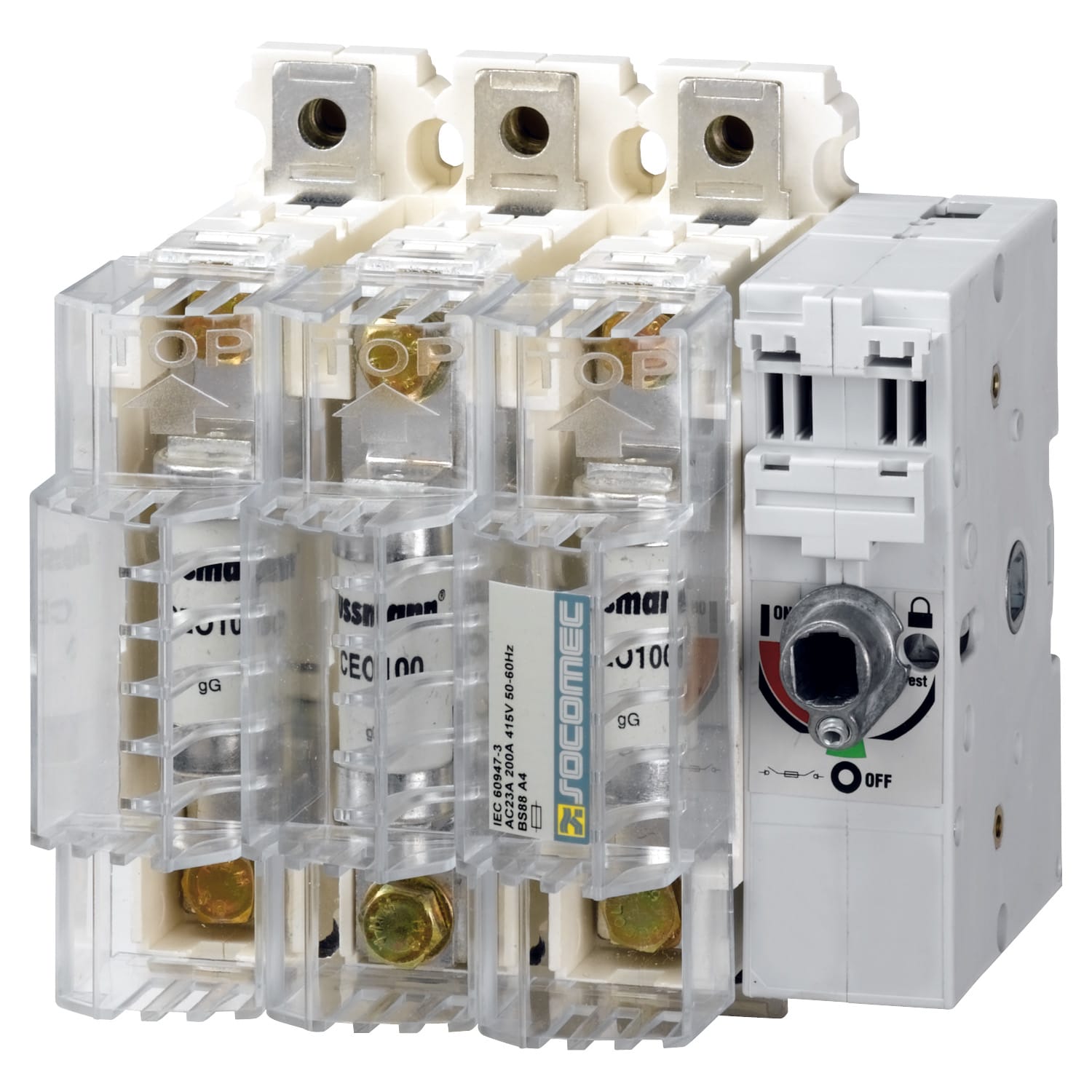 SOCOMEC - SOC38313010 FUSERBLOC CD 3P 100A 22X58 F/L + TEST -