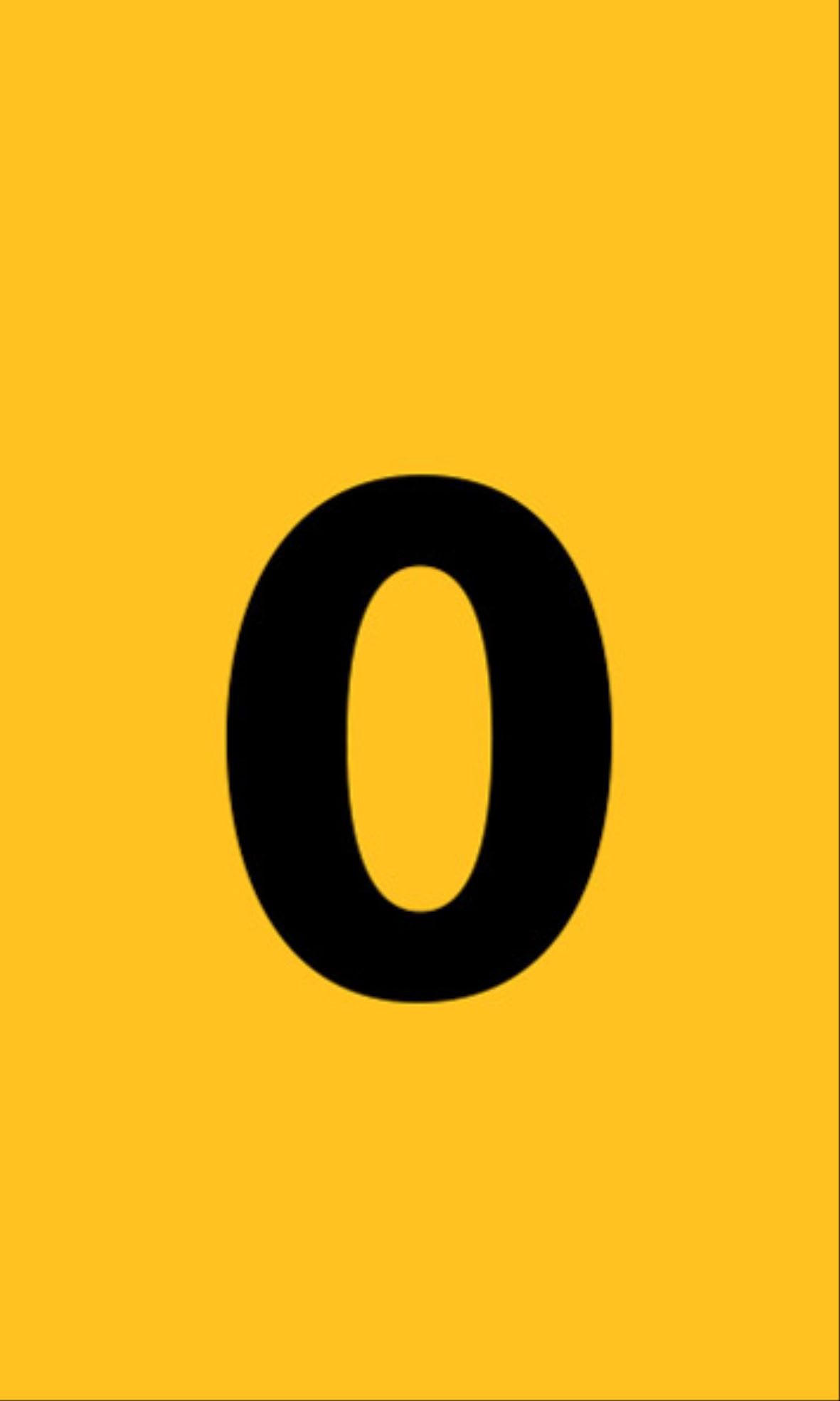 CEMBRE SPA - CEM374111-0 ETICHETTA ALFANUMERICA IN POLIESTERE, 175X99mm, GIALLO, CON STAMPA NERA NUMERO "0"