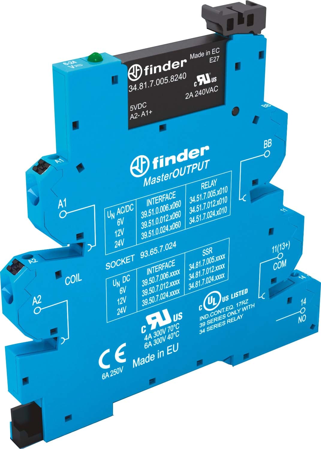 FINDER SPA - FIN395070129024 MASTEROUTPUT INTERF. SSR 1NO MORS.PUSH-I