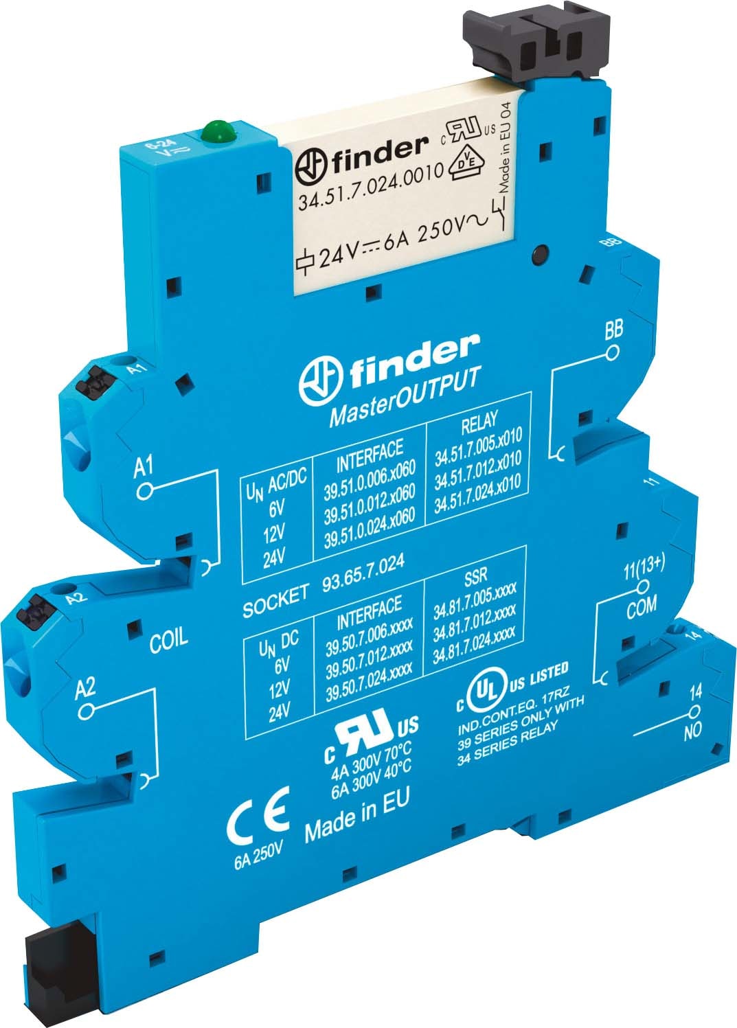 FINDER SPA - FIN395100240060 MASTEROUTPUT INTERF. EMR 1CO MORS.PUSH-IN