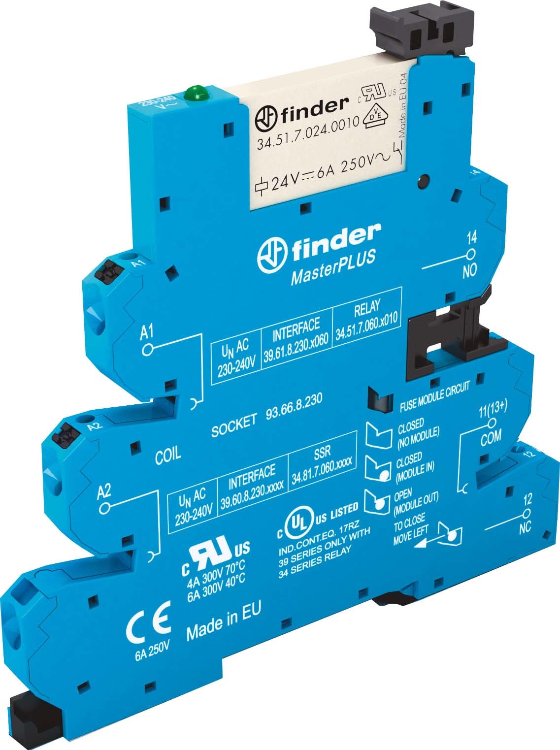 FINDER SPA - FIN396131250060 MASTERPLUS INTERFACCIA EMR 1CO MORSPUSH-IN