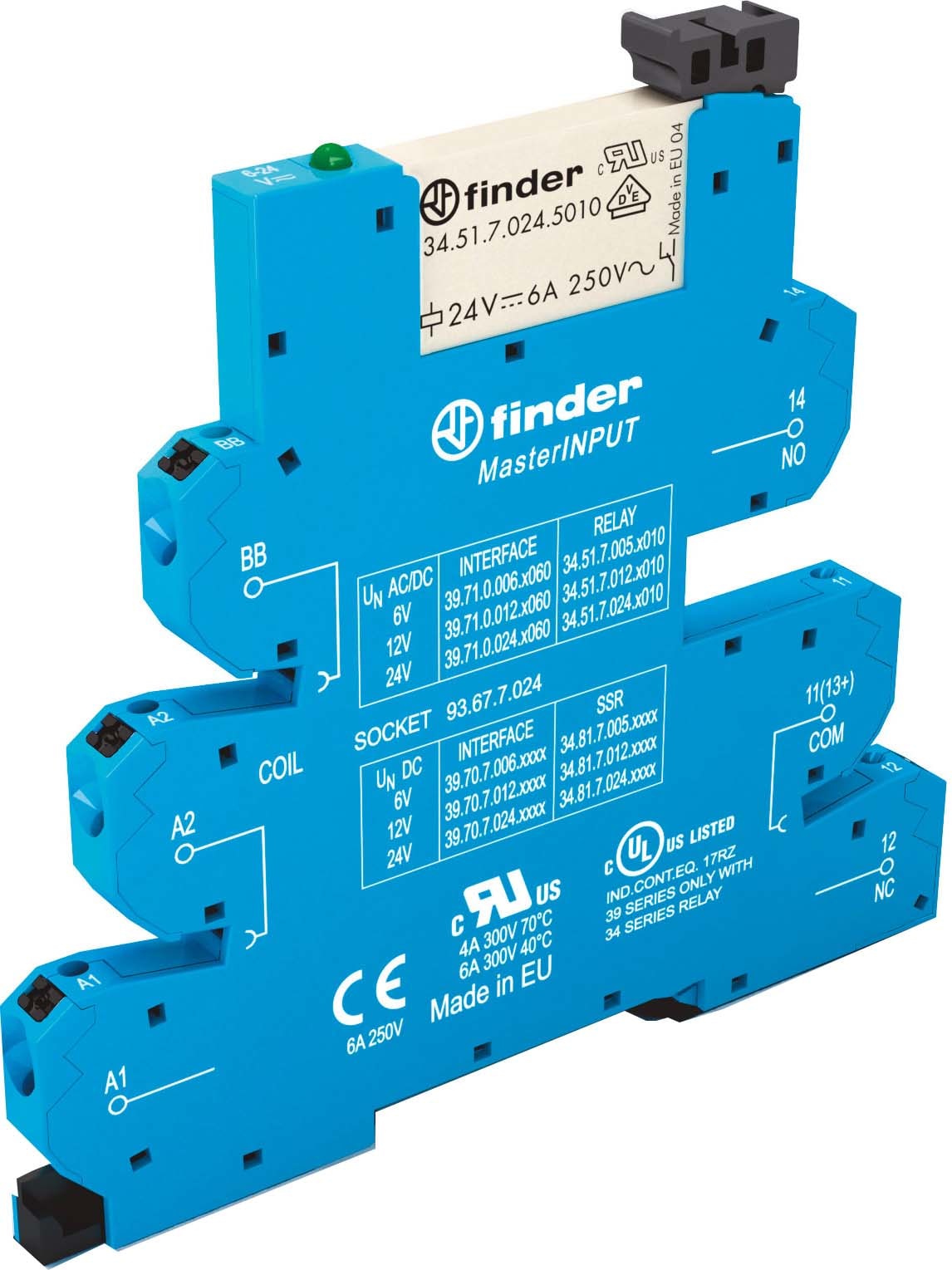 FINDER SPA - FIN397100125060 MASTERINPUT INTERF. EMR 1CO MORS.PUSH-IN