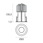 LINEA LIGHT (ILED) - ILD90565M45 QUANTUM 68 1L 15W CRI80 NG
