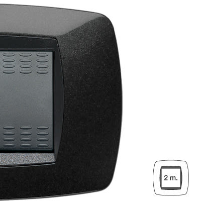 MASTER SRL - MST39MP202 MODO PLACCA 2 POSTI STRETTA NERO