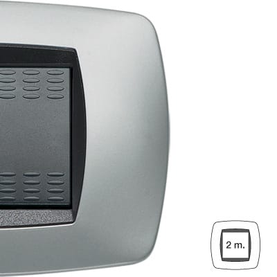 MASTER SRL - MST39MP252 MODO PLACCA 2 POSTI STRETTA TITANIO