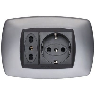 MASTER SRL - MST39MT253 MODO PLACCA METALLO 3 POSTI TITANIO