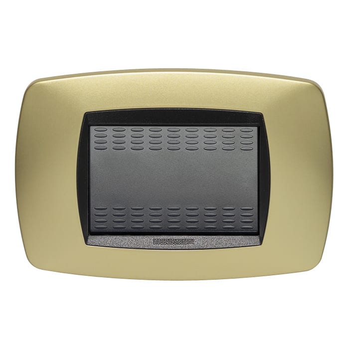 MASTER SRL - MST39TC243 MODO PLACCA 3 POSTI OTTONE OPACO