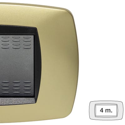 MASTER SRL - MST39TC244 MODO PLACCA 4 POSTI OTTONE OPACO