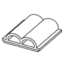 GRAFOPLAST SRL - GRA840/23 TARGHETTA ADESIVA DOPPIA CAVA L=23MM 100