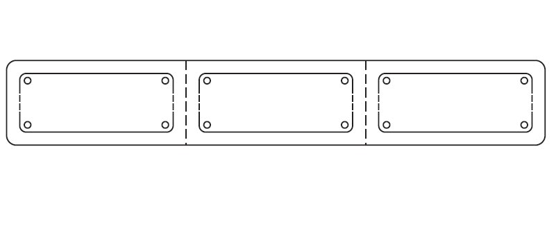 GRAFOPLAST SRL - GRASI2K301W TARGA ADES. FORATA 70X30MM BIANCO PMMA 2