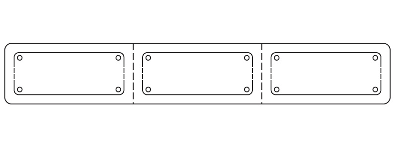 GRAFOPLAST SRL - GRASI2K401W TARGA ADES. FORATA 90X40MM BIANCO PMMA 1