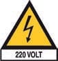 GRAFOPLAST SRL - GRALA11134F1 TRIANG.PERICOLO 220V VINYL AD L=34 49PZ/