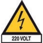 GRAFOPLAST SRL - GRALA11134F1 TRIANG.PERICOLO 220V VINYL AD L=34 49PZ/