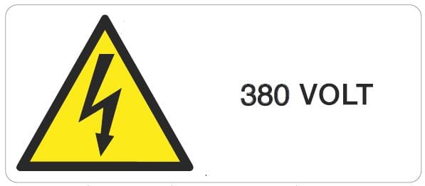 GRAFOPLAST SRL - GRALA13070F1 PERICOLO 380V VINYL AD 70X30 18PZ/FG