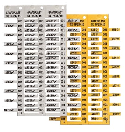GRAFOPLAST SRL - GRASIHF2W/10MC TESSERA CAVI BIANCO L=10 MM MC= 3000 PZ