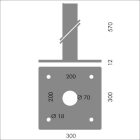 SIMES SPA - SMVS.1468.24 FLANGIA QUAD.PER MINISHIFT PALO ANT