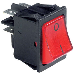 ELCART DISTRIBUTION - ERT040714800 INTERRUTTORE BIPOL. LUM. ROSSO