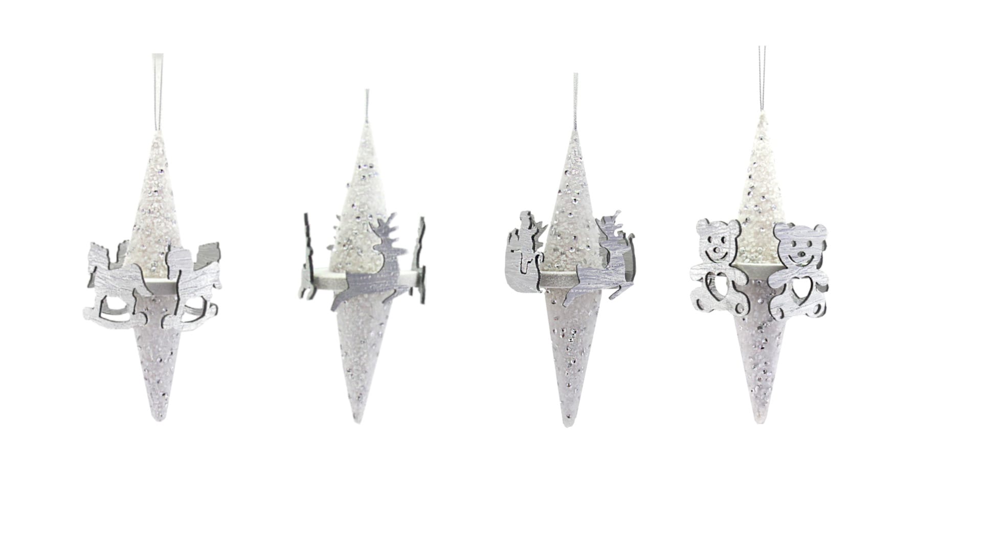 GIOCOPLAST NATALE SP - GCP40018317 GHIACCIOLO GIOSTRINA BIA. 17CM CRYSTAL C