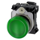 SIEMENS - SIE3SU11026AA403AA0 IND.LUM.VERDE LENTE LISC.MOLL.LED 24V UC