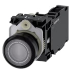 SIEMENS - SIE3SU11060AB701FA0 PULS.LUM.PLAST.TRASP MOMEN.1NO+1NC LED23
