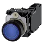 SIEMENS - SIE3SU11020AB501FA0 PULS.LUM.PLAST.BLU MOMENT 1NO+1NC LED24V