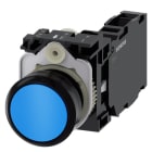 SIEMENS - SIE3SU11000AB501FA0 PULS.PIATTO MOMENT.PLAST.BLU 1NO+1NC VIT