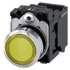 SIEMENS - SIE3SU11530AB303BA0 PULS.LUM.PIATTO GIALLO LED 110V AC 1NA