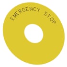 SIEMENS - SIE3SU19000BC310DA0 TARGH.GIALLA EMERG. STOP DIAM. EXT 75MM