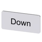 SIEMENS - SIE3SU19000AC810DM0 TARGH.ADES. ARG. 12,5X27MM SCRIT. DOWN