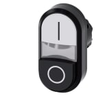 SIEMENS - SIE3SU10013BB610AK0 PULS.LUM.DOPPIO BIANC-SPORG NERO I-O