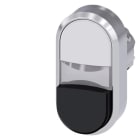SIEMENS - SIE3SU10513BB610AA0 PULS.LUM.DOPPIO PIATTO BIANCO-SPORG.NERO