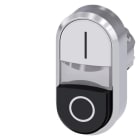 SIEMENS - SIE3SU10513BB610AK0 PULS.LUM.DOPPIO BIANC-SPORG NERO I-O
