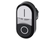 SIEMENS - SIE3SU10013AB610AK0 PULS.LUM.DOPPIO PIATTO BIANCO-NERO I-O