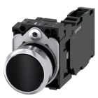 SIEMENS - SIE3SU11500AB101FA0 PULS.PIATTO MOMENT MET NERO 1NO+1NC VITE