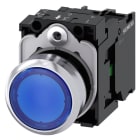 SIEMENS - SIE3SU11530AB501BA0 PULS.LUM.PIATTO BLU LED 110V AC 1NA