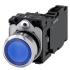 SIEMENS - SIE3SU11560AB501FA0 PULS.LUM.MET.BLU MOMEN.1NO+1NC LED230V V