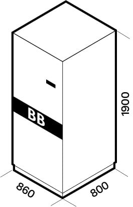 RPS(RIELLO UPS) - RIEK190480PV83TNPA BTC 1900 480V BB V8 3T