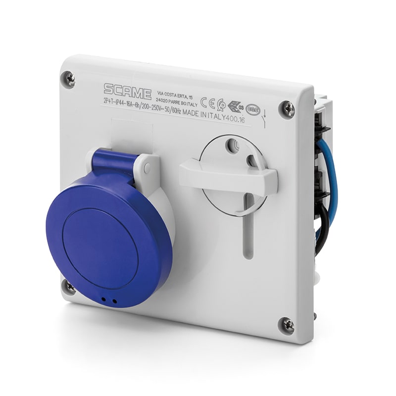SCAME PARRE SPA - SCA400.1674 PRESA INCASSO OMNIA 3P+T 16A 9H IP44