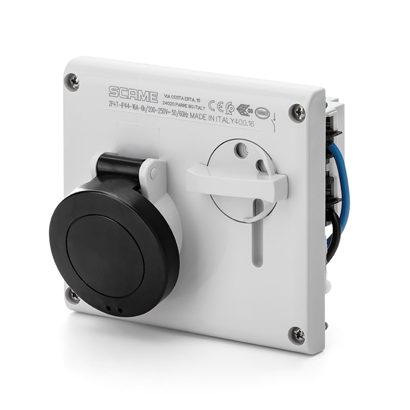 SCAME PARRE SPA - SCA400.16836 PRESA INCASSO OMNIA 2P+T 16A 7H IP44