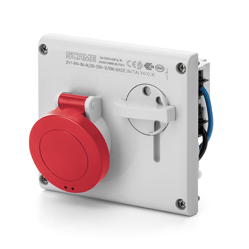 SCAME PARRE SPA - SCA400.3287 PRESA INCASSO OMNIA 3P+N 32A 6H IP44