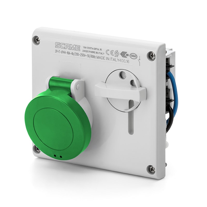 SCAME PARRE SPA - SCA400.16832 PRESA INCASSO OMNIA 2P+T 16A 2H IP44