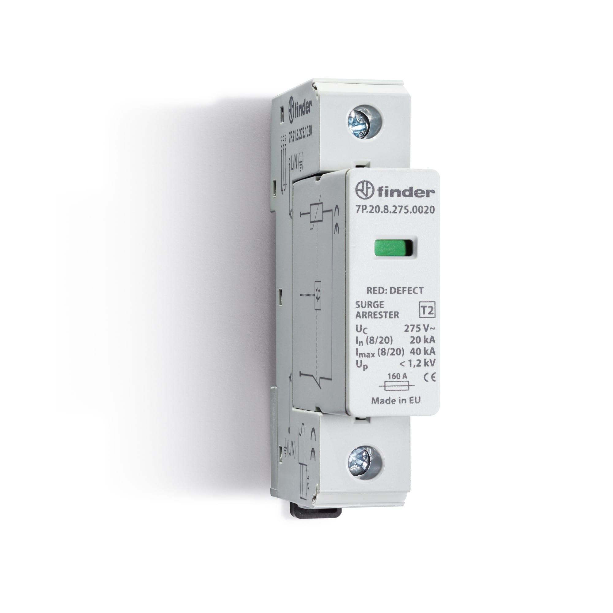 FINDER SPA - FIN7P2181501015 SPD CLASSE2 UNIPOL 1P 150VAC 15KA NO REM