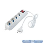 ELETTROCANALI - ETNECK11103 MULTIPRESA BIANCA 3 POSTI SCHUKO/BIVALEN