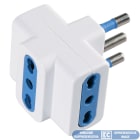ELETTROCANALI - ETNECK33405 ADATTATORE TRIPLO BIANCO SPINA E PRESE 1