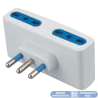 ELETTROCANALI - ETNECK33420 ADATTATORE QUADRUPLO BIANCO 10A SPINA 10