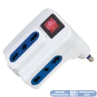 ELETTROCANALI - ETNECK33424 ADATTATORE TRIPLO BIAN. SPINA/PRESE 10A+