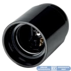 ELETTROCANALI - ETNECK52004 PORTALAMPADA E27 LISCIO 10X1,0 NERO
