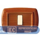 ELETTROCANALI - ETNECL2599LC PLACCA TONDO X UNEL CENTR. LEGNO CHIARO