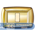 ELETTROCANALI - ETNECL2598OR PLACCA TONDO X UNEL DECENTRATA ORO